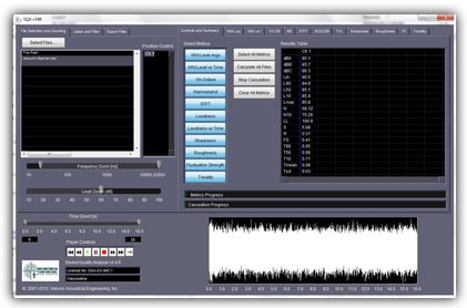 Sound Quality Analyzer Main with Metrics
